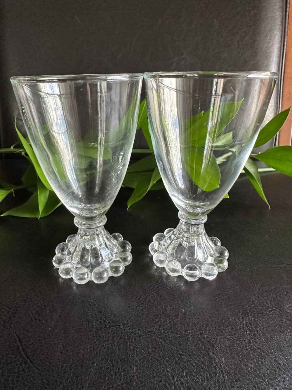 Vintage Anchor Hocking Berwick-Boopie Cocktail Glass Wine Taster/Port Pair MCM